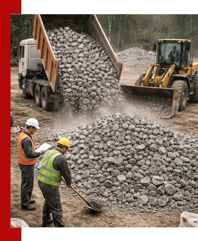 Гранитный щебень фракция 70-150 доставка в Угличе