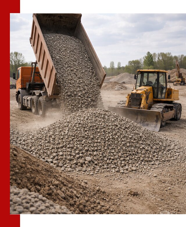 Доставка гравийного щебня фракции 40-70 в Угличе