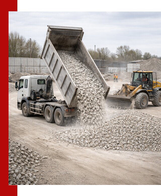 Доставка и продажа известнякового щебня в Угличе