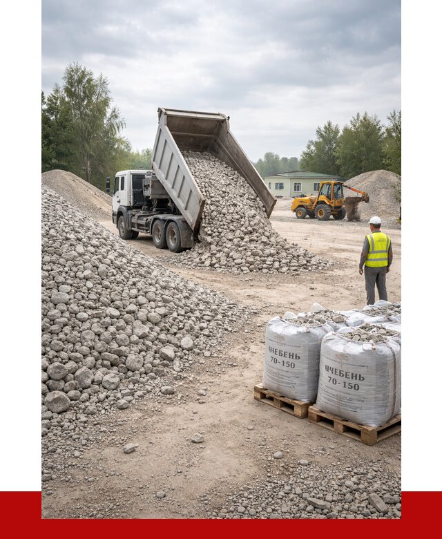 Известняковый щебень фракция 70-150 в Угличе от 1303 р. | ПРОНЕРУДГлч