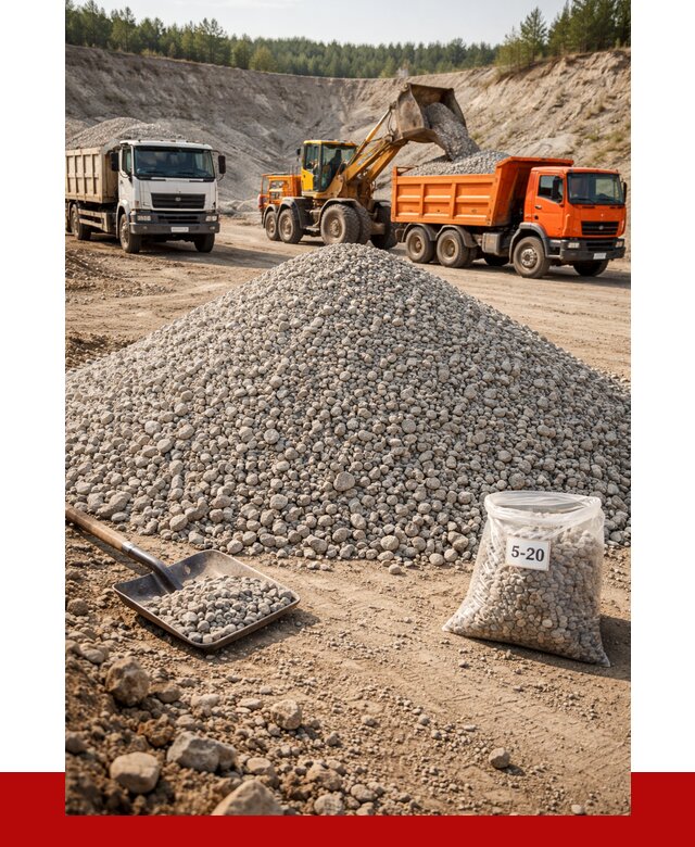 Доломитовый щебень фр. 5-20 в Угличе от 4376 р. | ПРОНЕРУДГлч