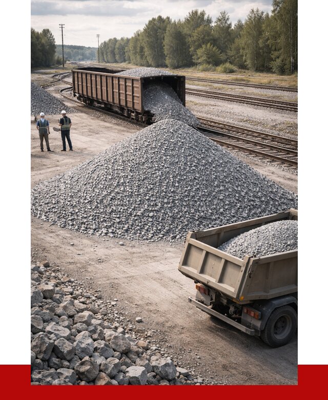 Железнодорожный щебень 20-60 в Угличе от 1771 р. | ПРОНЕРУДГлч