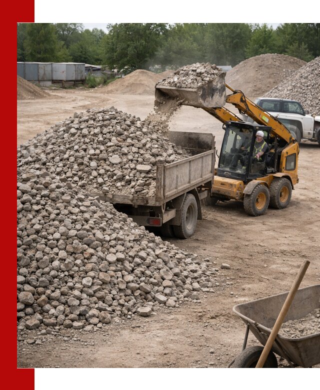 Доставка вторичного щебня в Угличе для строительных работ