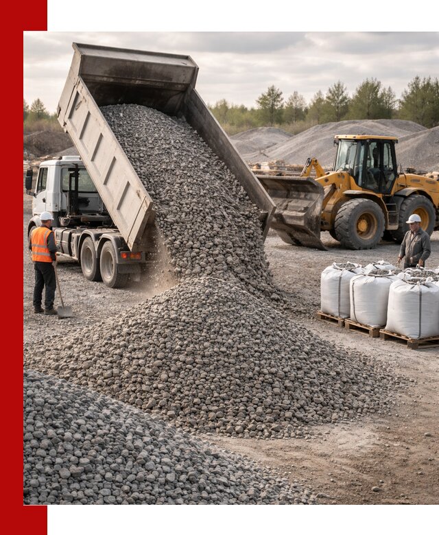 Бетонный щебень фракция 5–20 с доставкой в Угличе