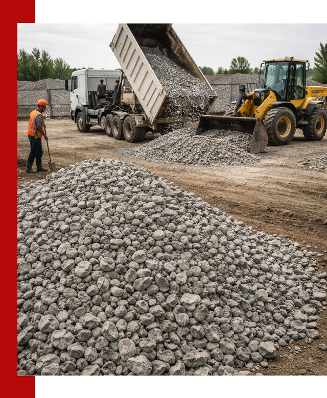 Доставка бетонного щебня фракции 40-70 в Угличе