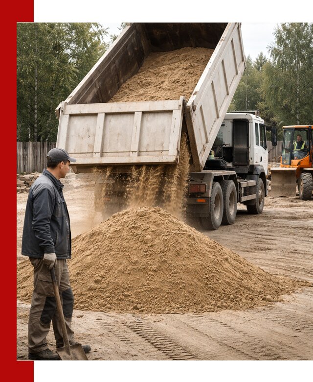 Доставка и продажа песка с разгрузкой в Угличе