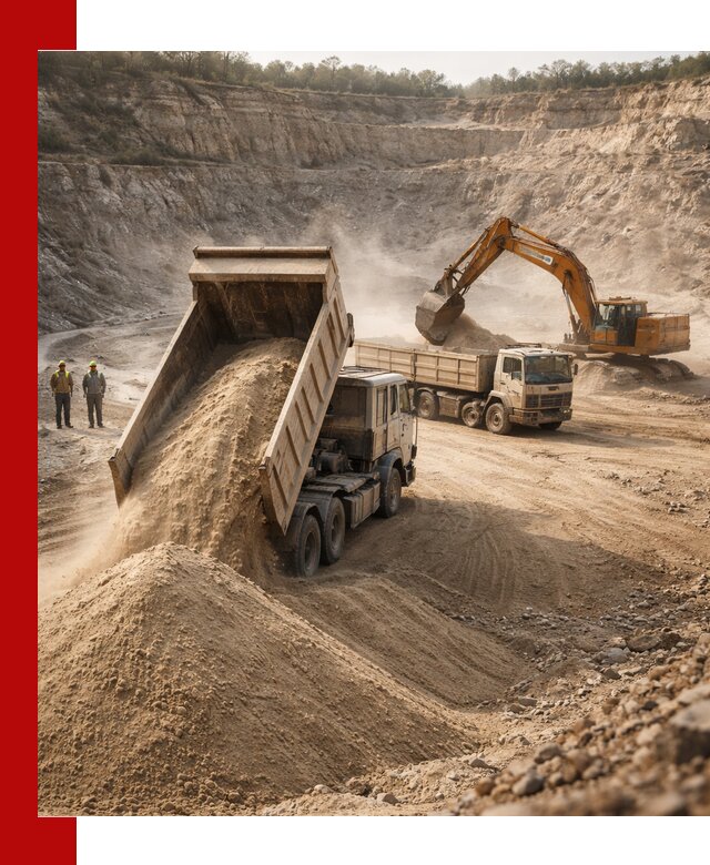 Карьерный песок навалом с доставкой в Угличе