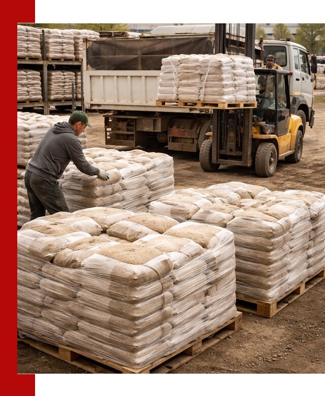 Карьерный песок в мешках с доставкой в Угличе