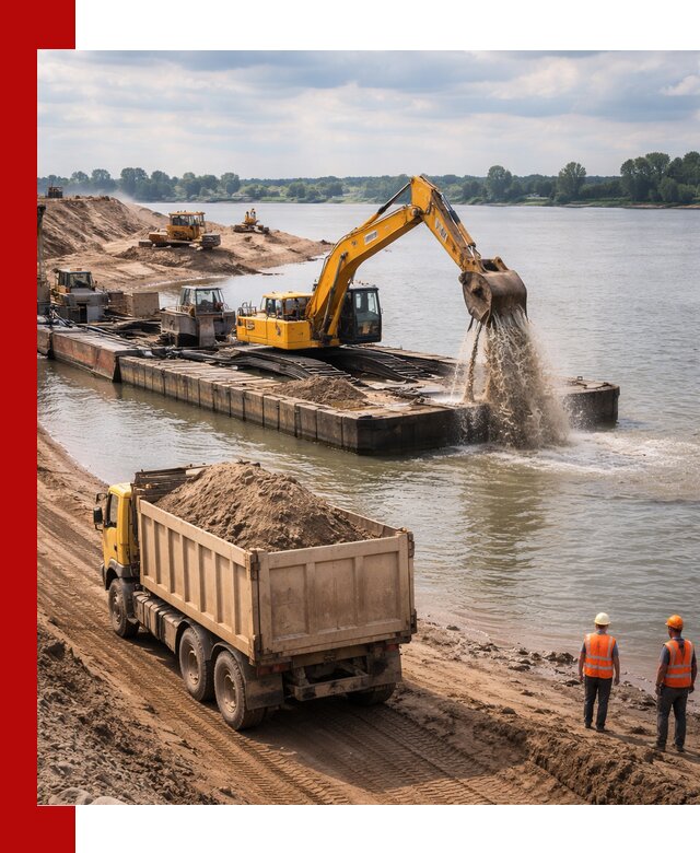 Намывной песок с доставкой в Угличе оптом и в розницу