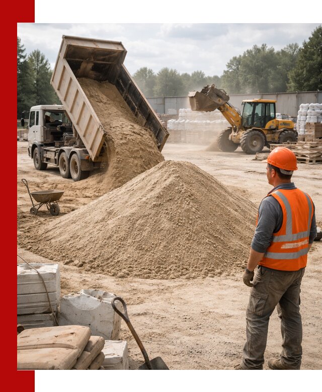 Доставка строительного песка с самосвалом в Угличе