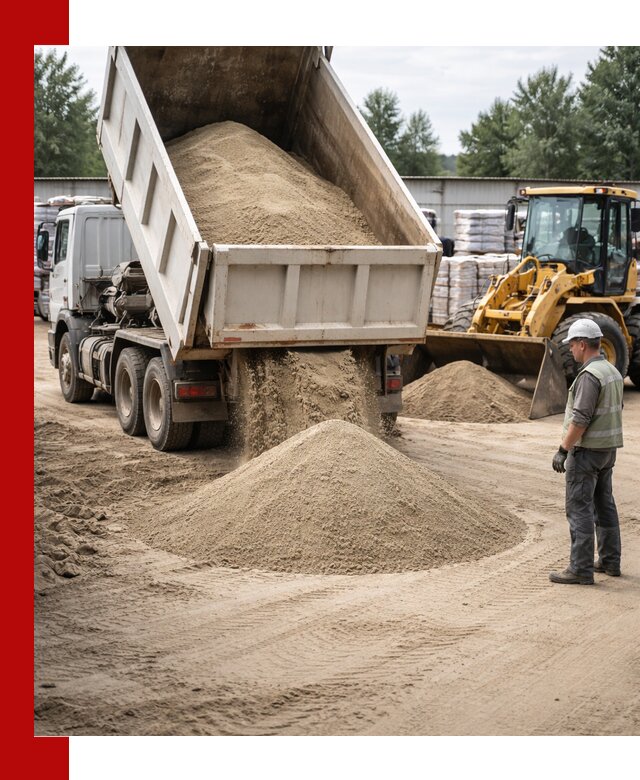 Поставка и доставка песка для бетона в Угличе
