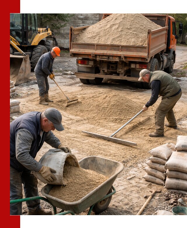 Поставка песка для стяжки в Угличе с быстрой доставкой