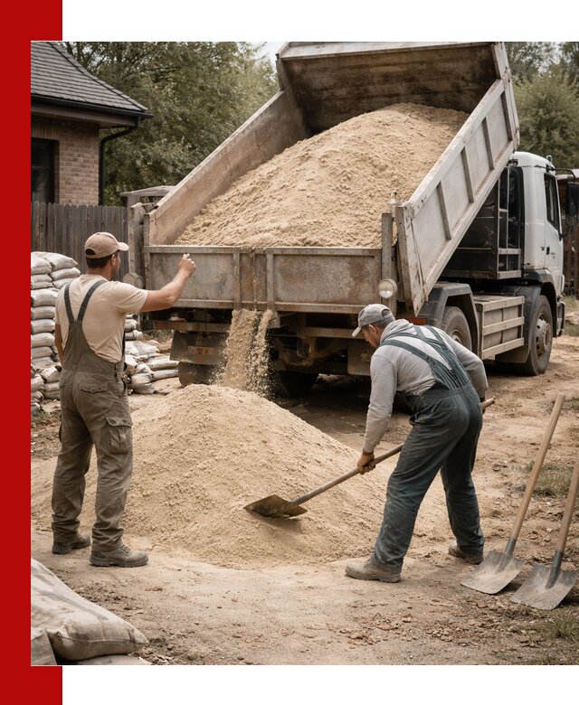 Песок для штукатурки с доставкой в Угличе качественный и чистый