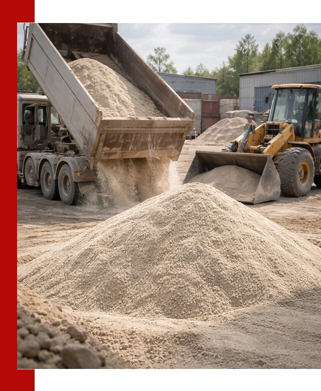 Кварцевый песок с доставкой в Угличе для строительных работ