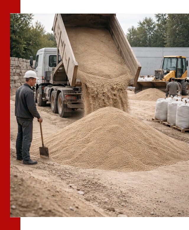 Кварцевый песок фракция 0–3 мм с доставкой в Угличе