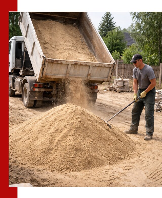 Доставка сухого песка самосвалами в Угличе