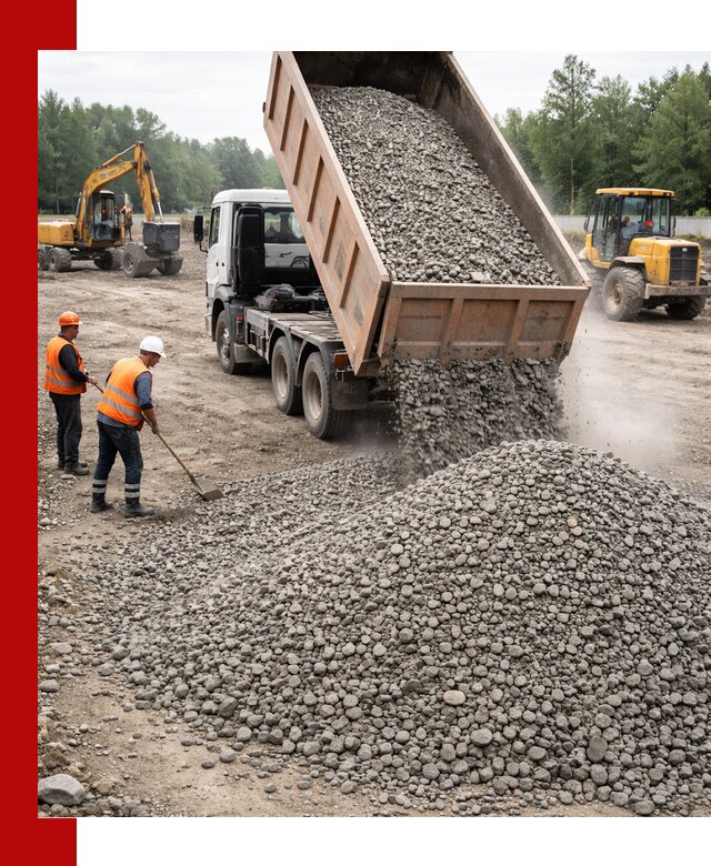 Доставка гравия фракции 40-70 в Угличе оптом и в розницу