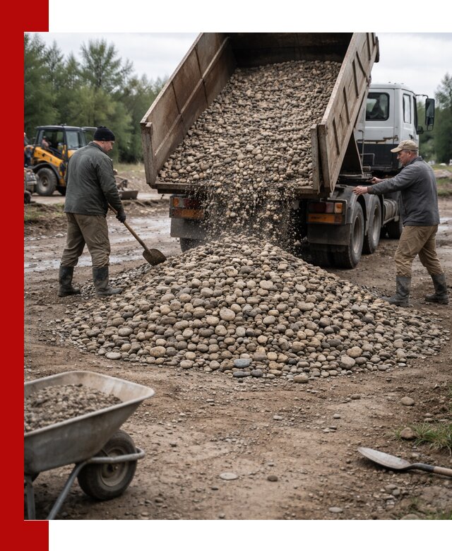 Доставка гальки речной оптом и в розницу в Угличе