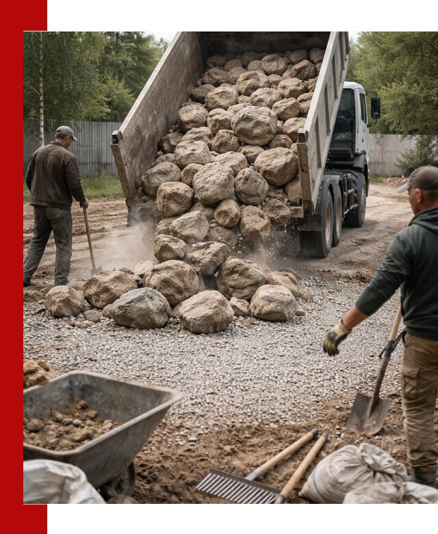 Доставка и укладка булыжника в Угличе