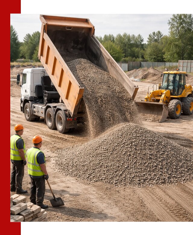 Доставка щебёночно-песчаной смеси ЩПС С7 в Угличе