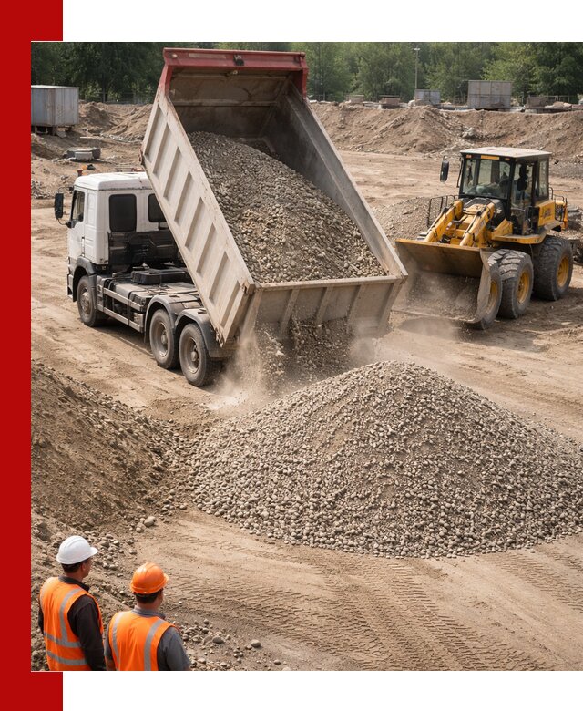 Щебень с песком (ЩГПС С2) с доставкой в Угличе