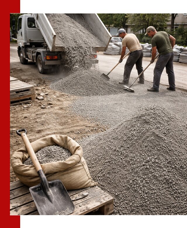 Отсев для тротуарной плитки в Угличе — доставка и укладка