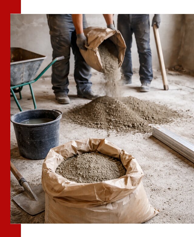 Доставка сухой смеси для стяжки в Угличе