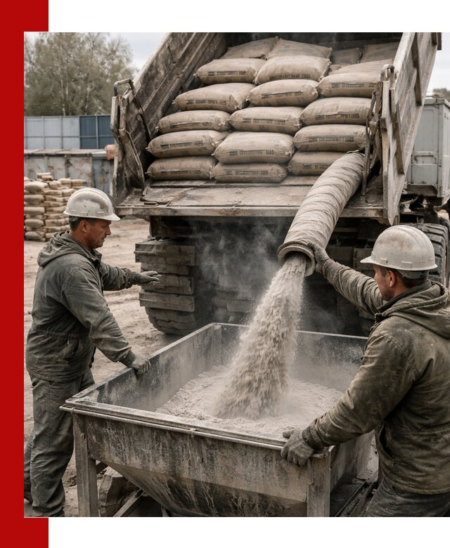 Доставка цемента М400 в Угличе оптом и в розницу