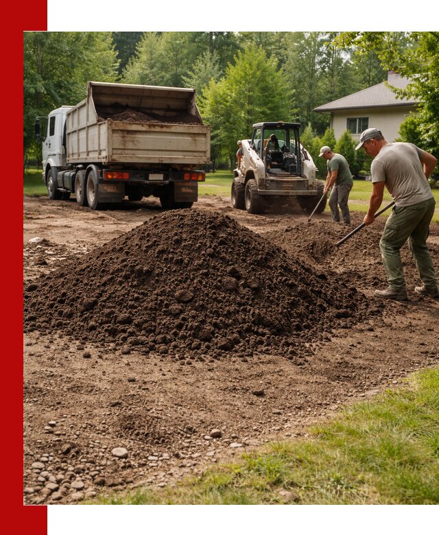 Доставка и укладка грунта для газона в Угличе