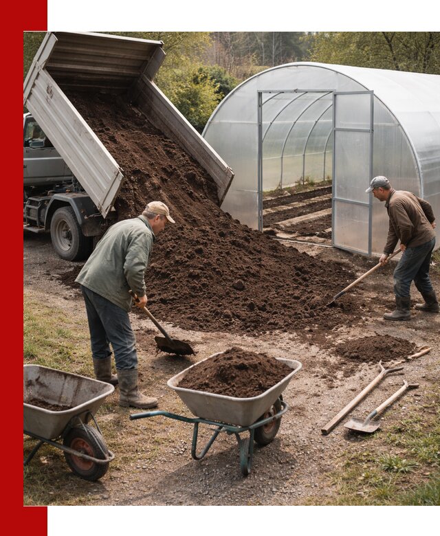 Грунт для теплицы с доставкой в Угличе — плодородный субстрат под растения