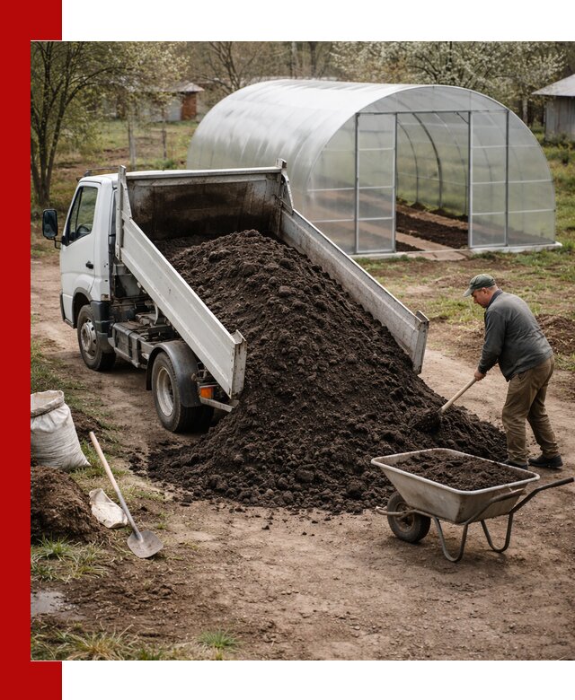 Чернозем для теплицы с доставкой в Угличе