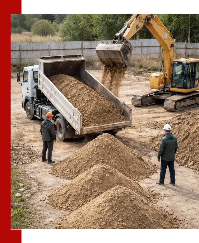 Доставка супеси вагонными и автопартиями в Угличе