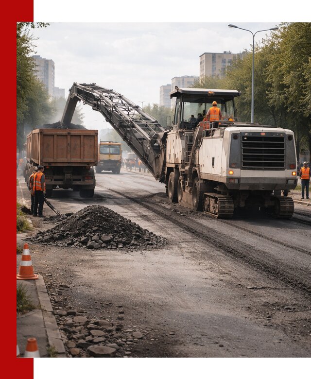 Фрезерованный асфальт в Угличе — удаление и вывоз старого покрытия
