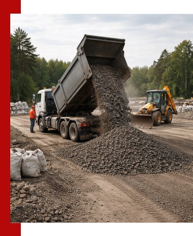 Доставка дробленого асфальта в Угличе для дорожных работ