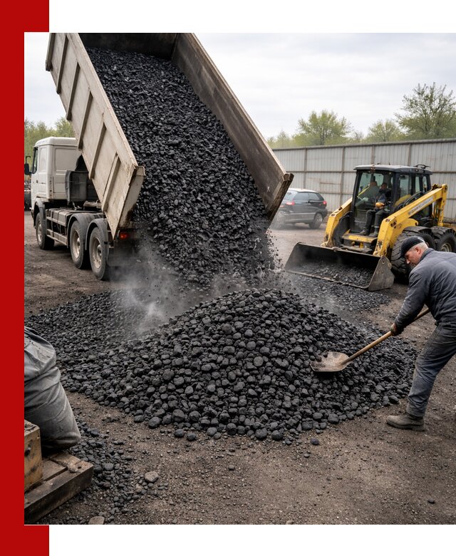 Доставка угля орех в Угличе оптом и в розницу