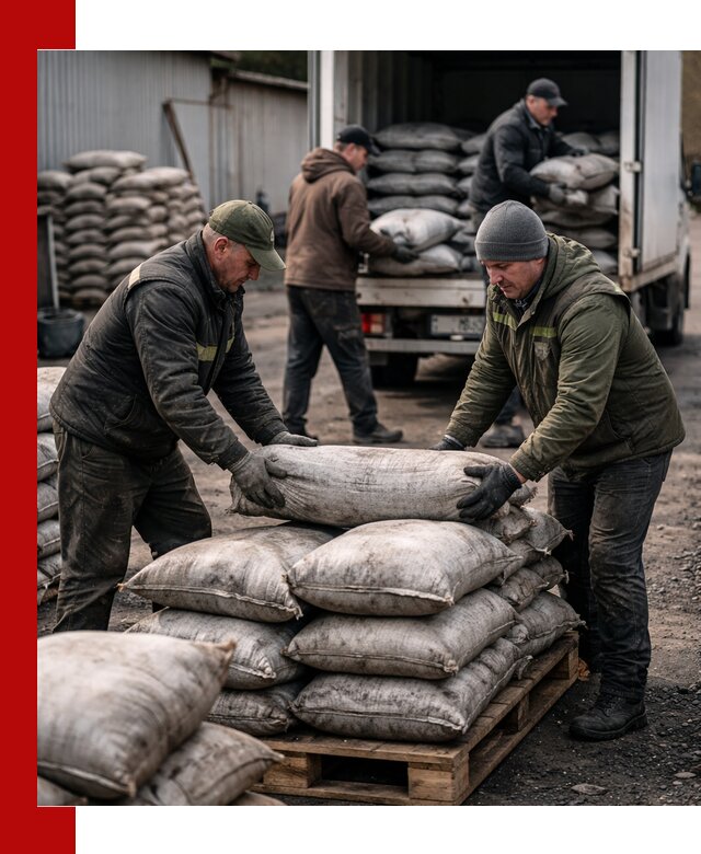 Доставка угля в мешках по выгодным ценам в Угличе