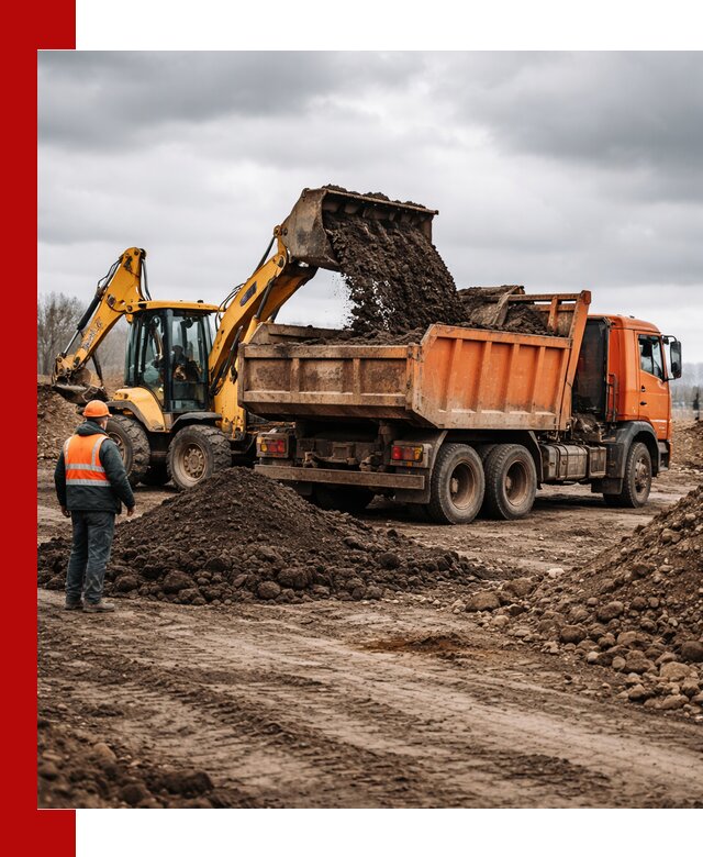 Вывоз грунта и строительного мусора в Угличе грузовыми самосвалами