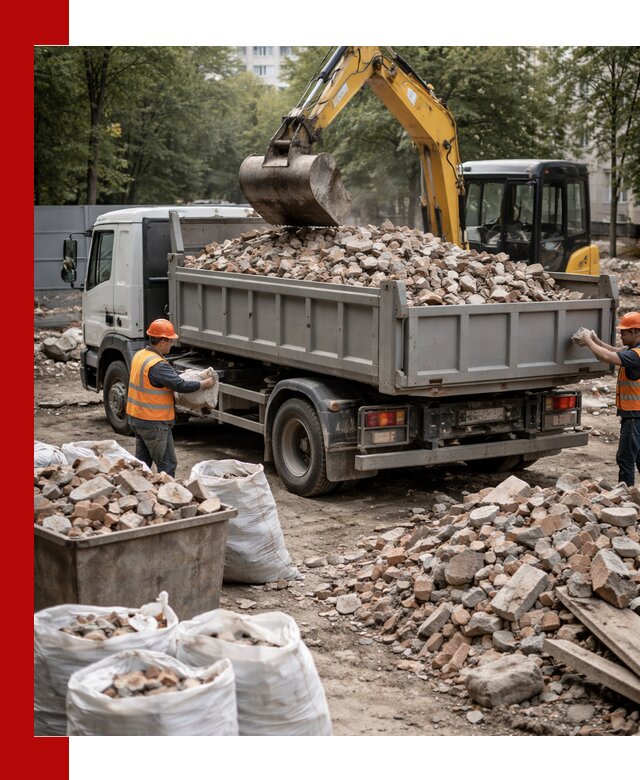 Вывоз строительного мусора в Угличе с самосвалами и контейнерами