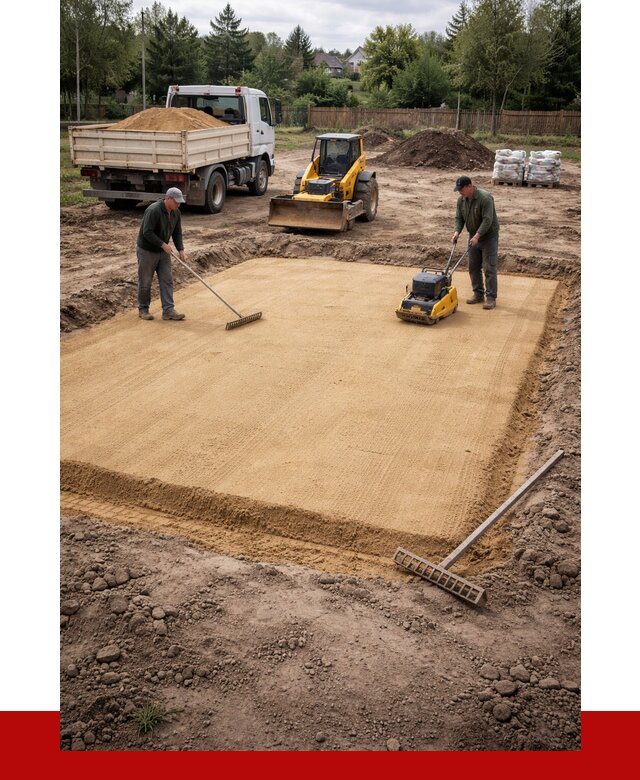 Устройство песчаной подушки в Угличе от 4689 р. ПРОНЕРУДГлч