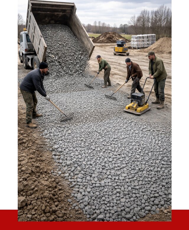 Устройство щебеночной подушки в Угличе от 4689 р. ПРОНЕРУДГлч